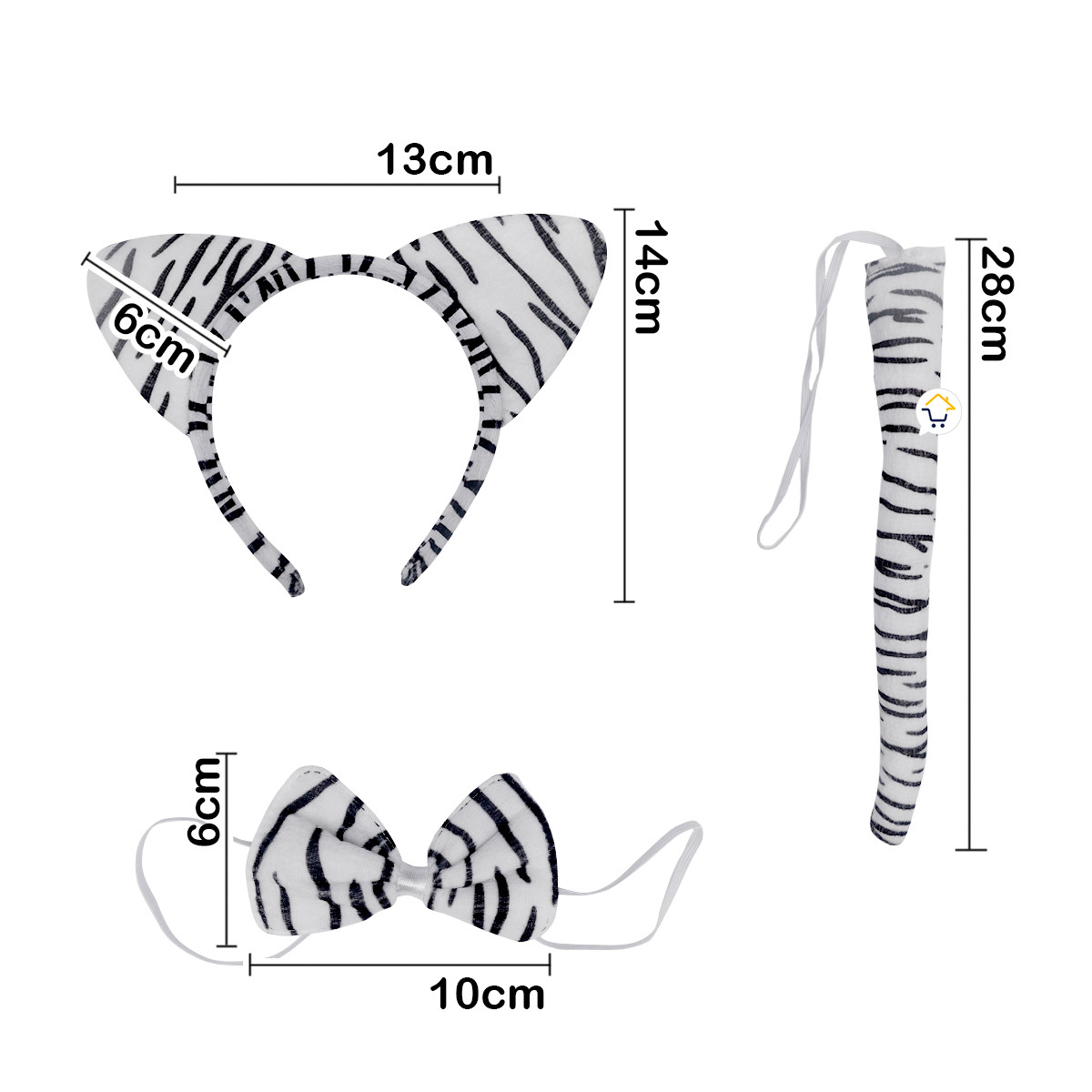 Miniatura 5 de Kit Accesorios Cebra Disfraz OD523